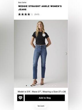 Levi’s Wedgie Straight Ankle Jeans